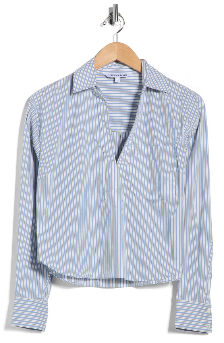 Veronica Beard Khai Collared Top, Alternate, color, 