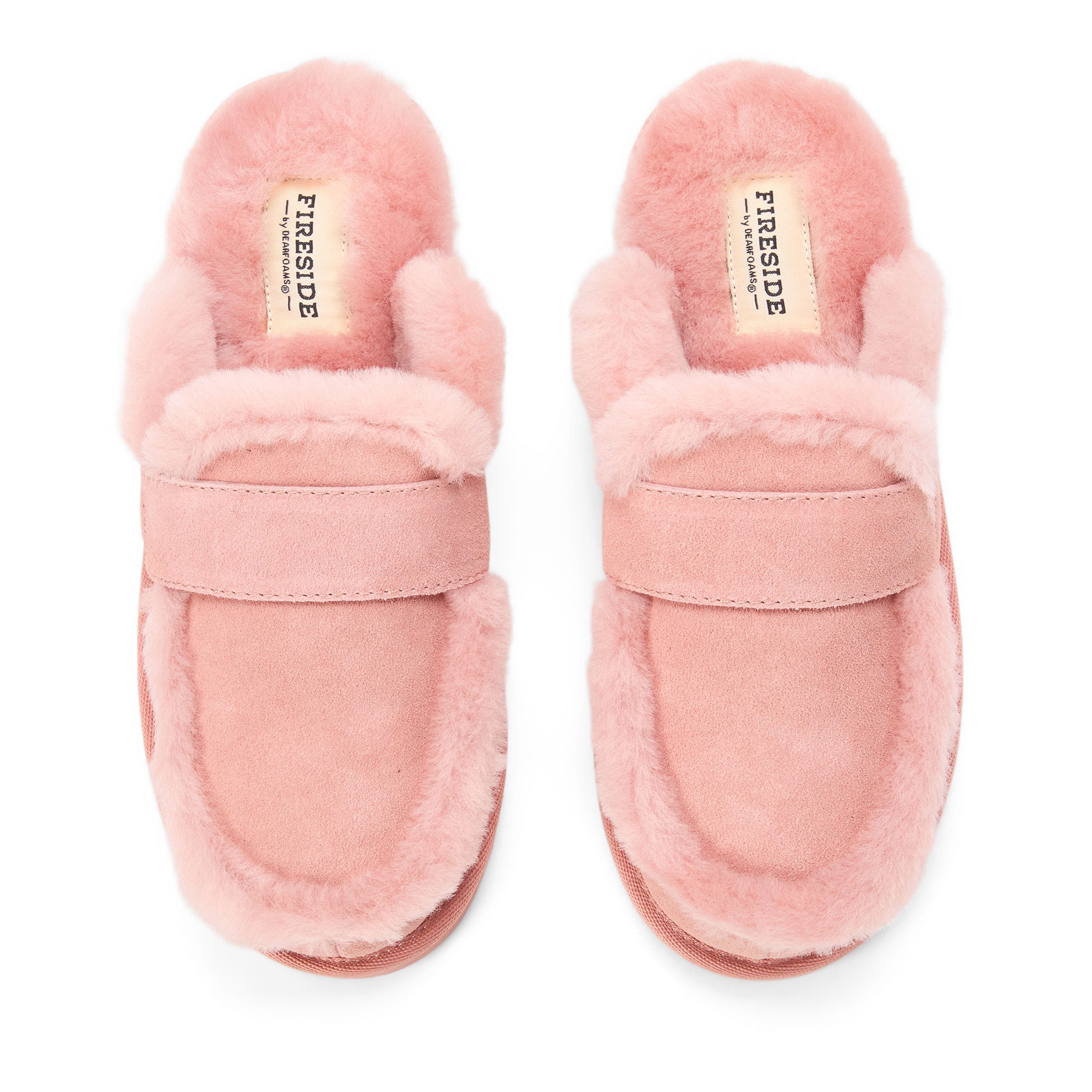 DEARFOAMS Fireside Richmond Genuine Shearling Scuff Slipper, Alternate, color, Dusty Pink