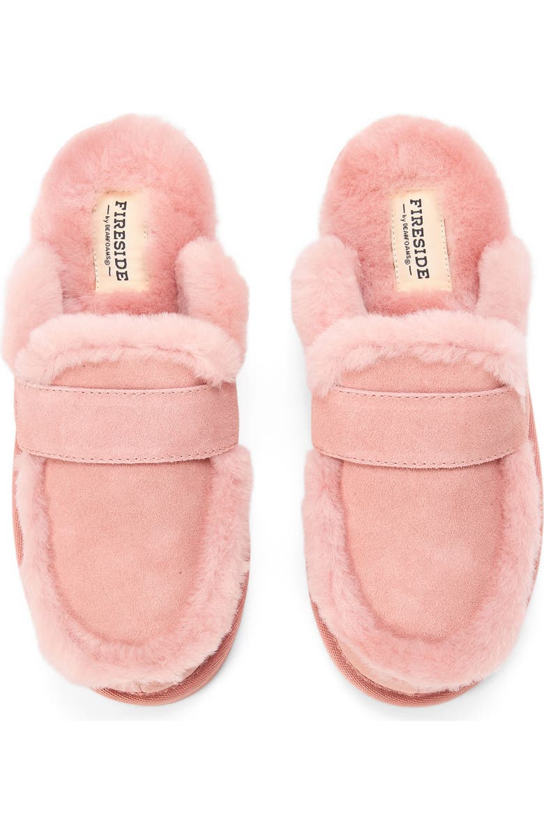 DEARFOAMS Fireside Richmond Genuine Shearling Scuff Slipper, Alternate, color, Dusty Pink