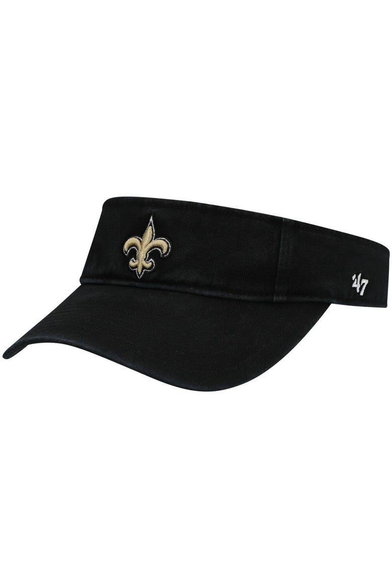 Men's '47 Black New Orleans Saints Clean Up Visor, Main, color, Black