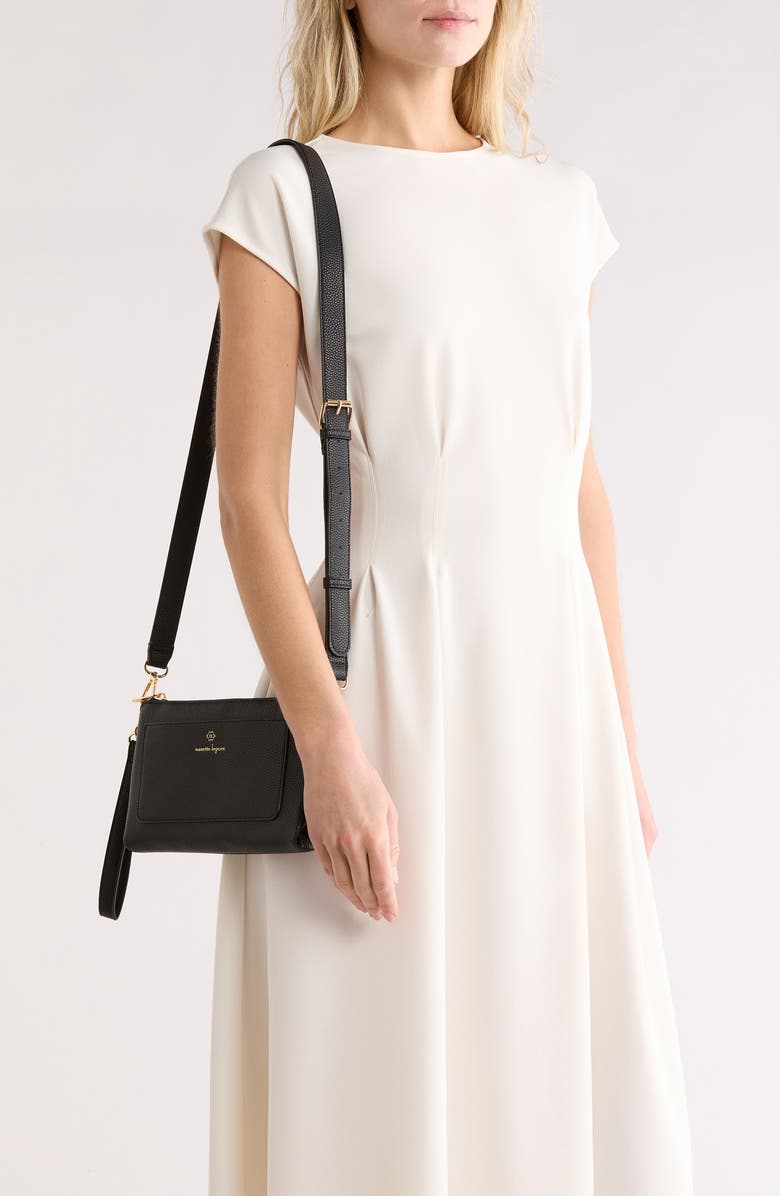 Nanette Lepore Noa Convertible Wallet, Alternate, color, Black