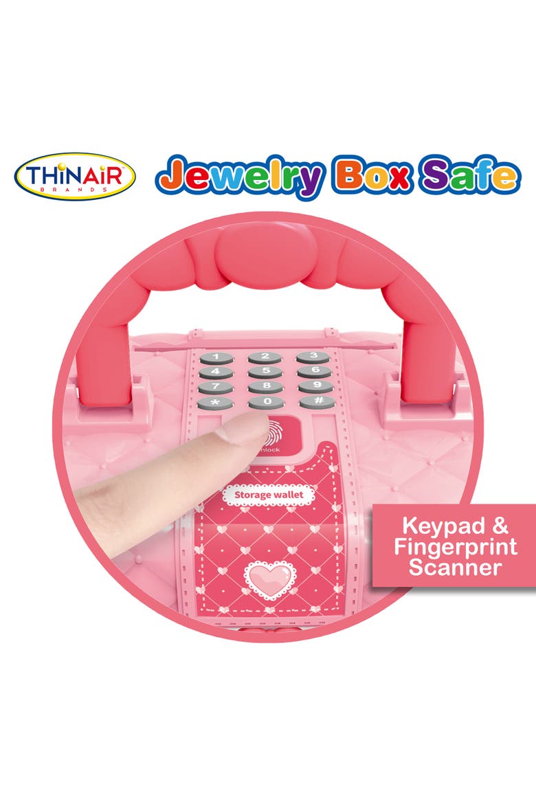 Jewelry Box Safe Light & Sound, Pin & Fingerprint Scanner, Alternate, color, Multicolored