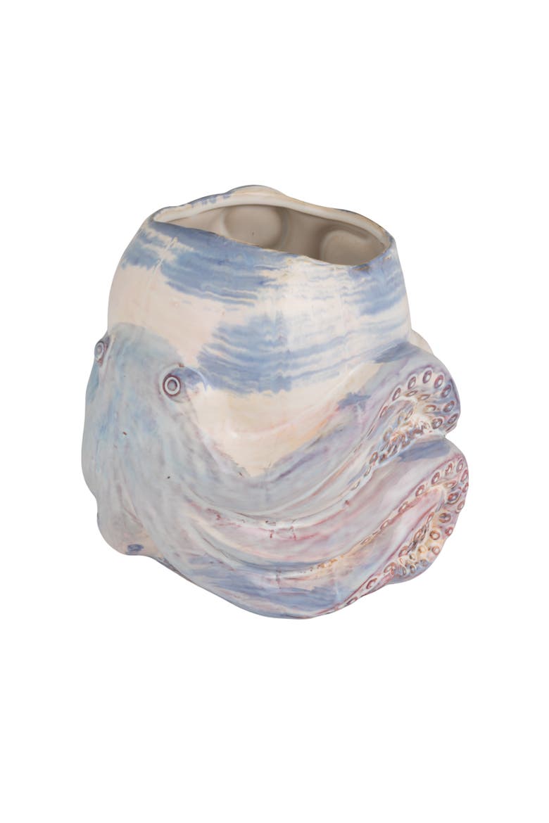 Planter with Octopus Detail, Main, color, White