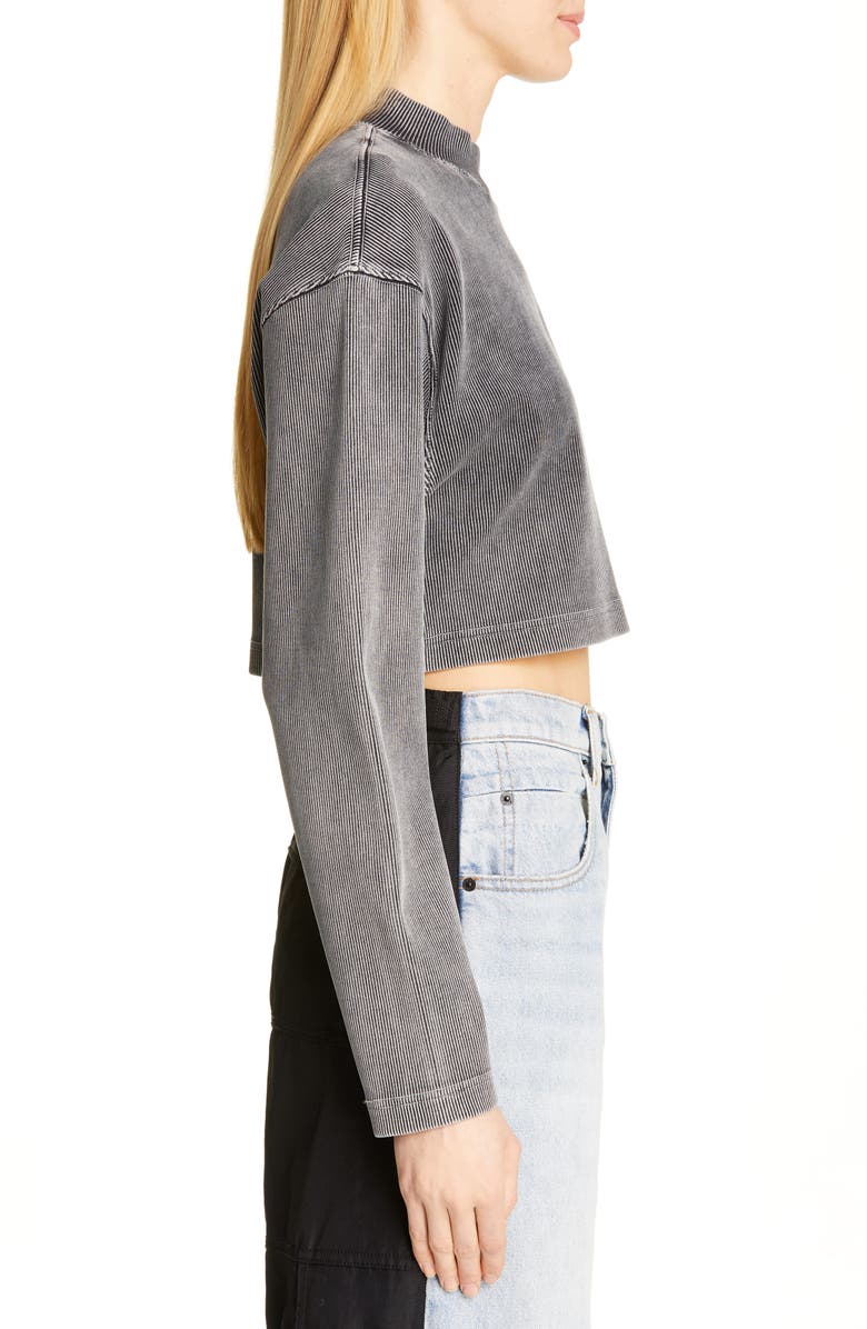 alexanderwang.t Acid Wash Ribbed Crop Top, Alternate, color, 