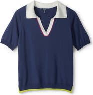 Hatley Patriot Blue Johnny Collar Cotton Polo