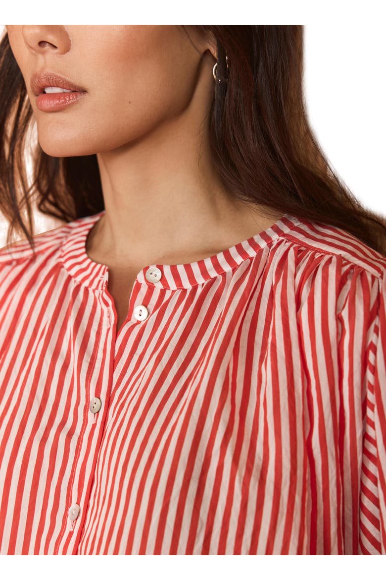 Striped Batwing Blouse, Alternate, color, Red