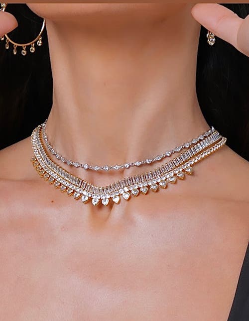 Mazin Jewels Iced Heart Necklace