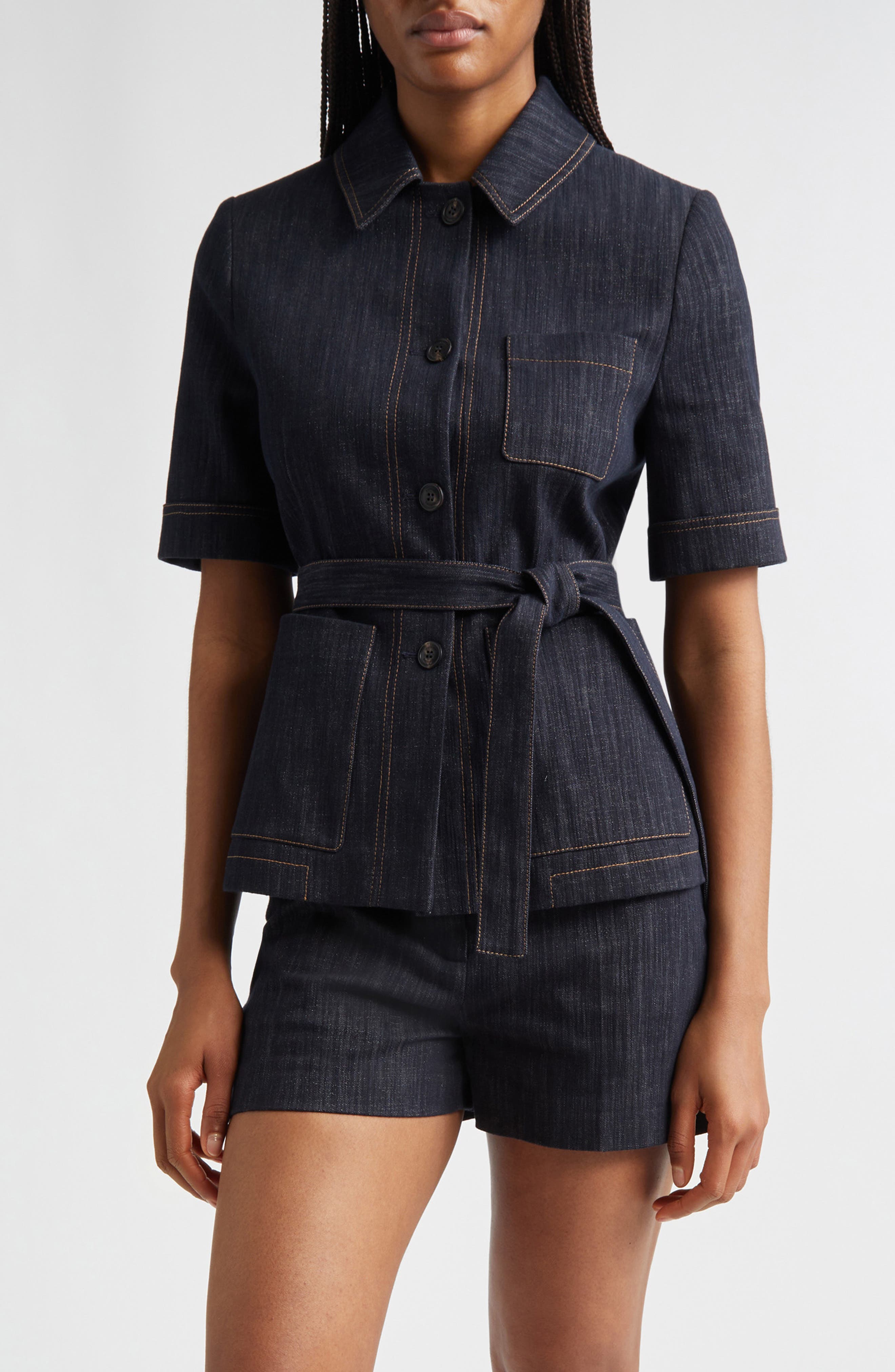 Belted Denim Jacket