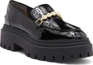 Stuart Weitzman Perla Imitation Pearl Lug Sole Loafer