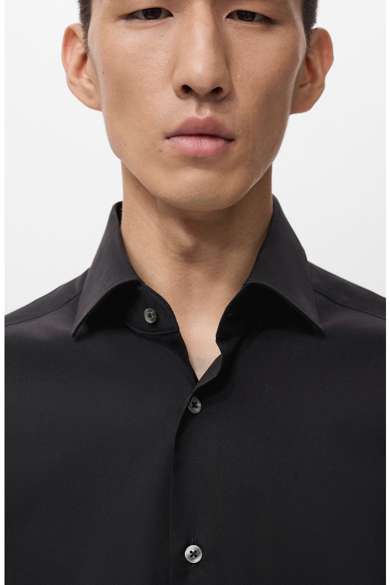 Regular Fit Cotton Oxford Cloth Button-Up Shirt, Alternate, color, BLACK