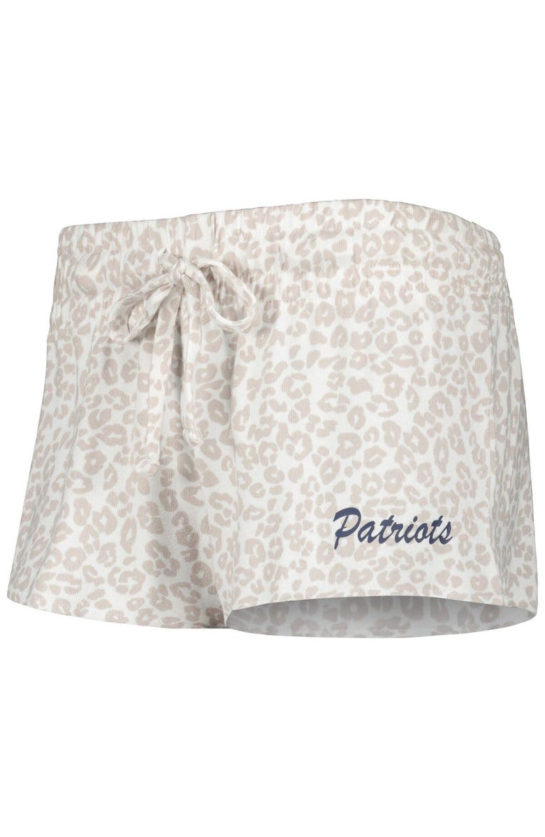 CONCEPTS SPORT Women's Concepts Sport White/Cream New England Patriots Montana Knit T-Shirt & Shorts Sleep Set, Alternate, color, White