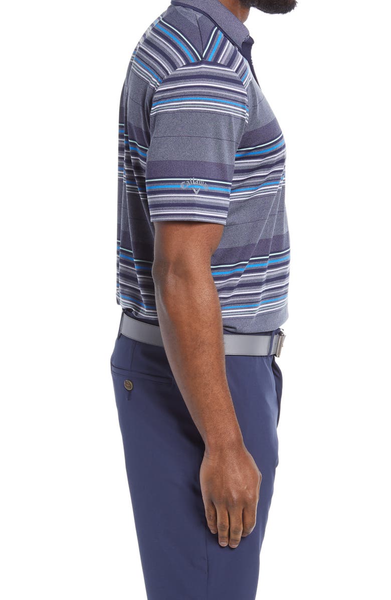 Callaway Golf<sup>®</sup> Swing Tech<sup>™</sup> Oxford Stripe Performance Golf Polo, Alternate, color, 
