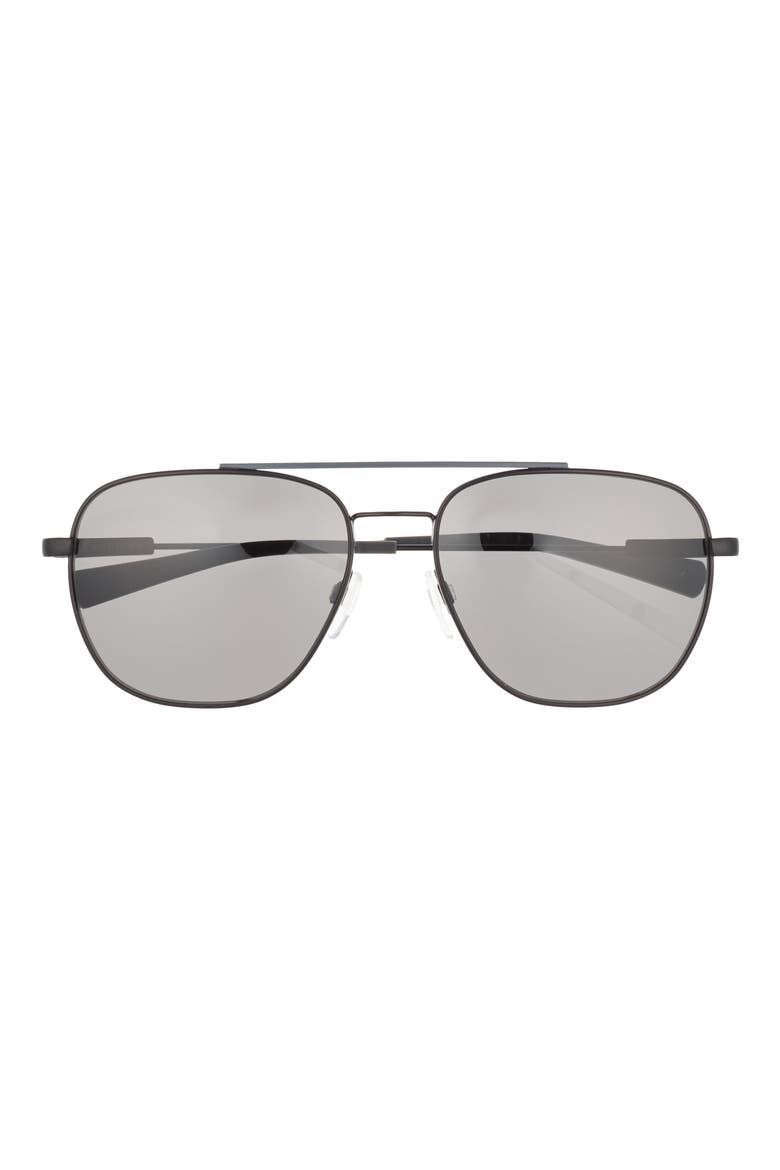 57mm Grand Pilot Sunglasses, Main, color, BLACK
