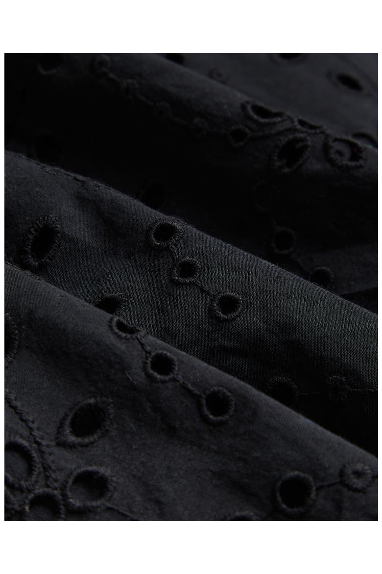 Nikaia Cotton Eyelet Shirtdress, Alternate, color, BLACK