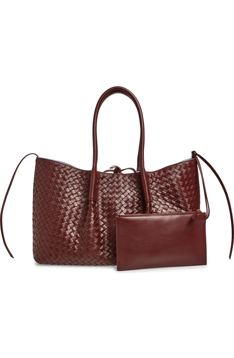Bottega Veneta Leather & Suede Reversible Tote, Alternate, color, Madder Brown/ Lunar-M B