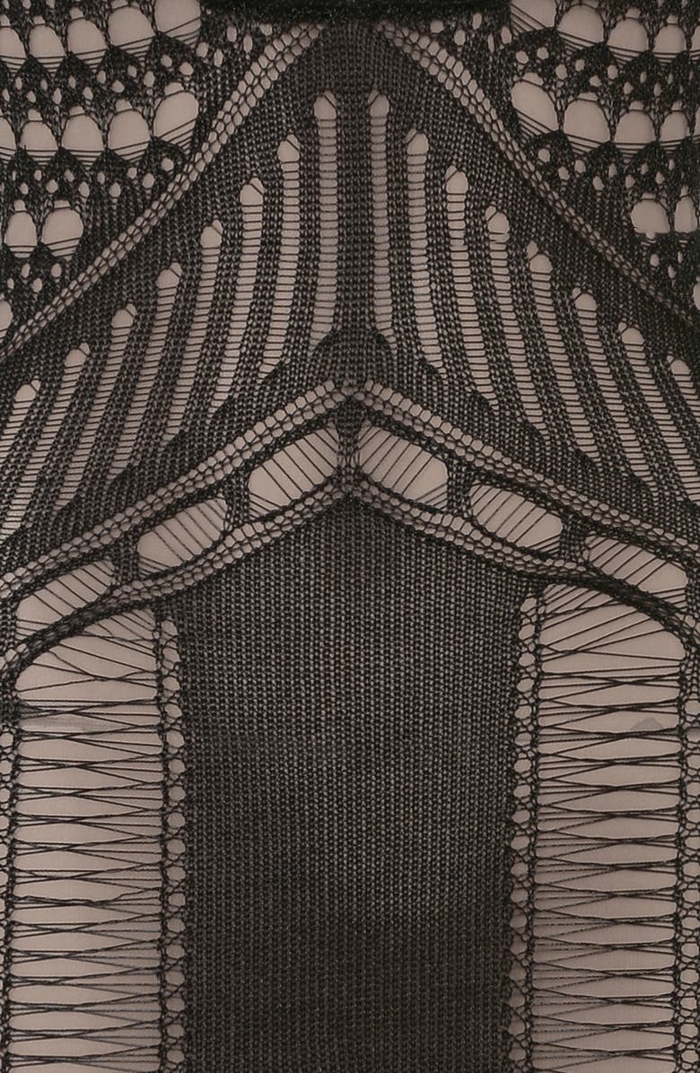 HOUSE OF CB Louella Metallic Long Sleeve Body-Con Cocktail Dress, Alternate, color, Black