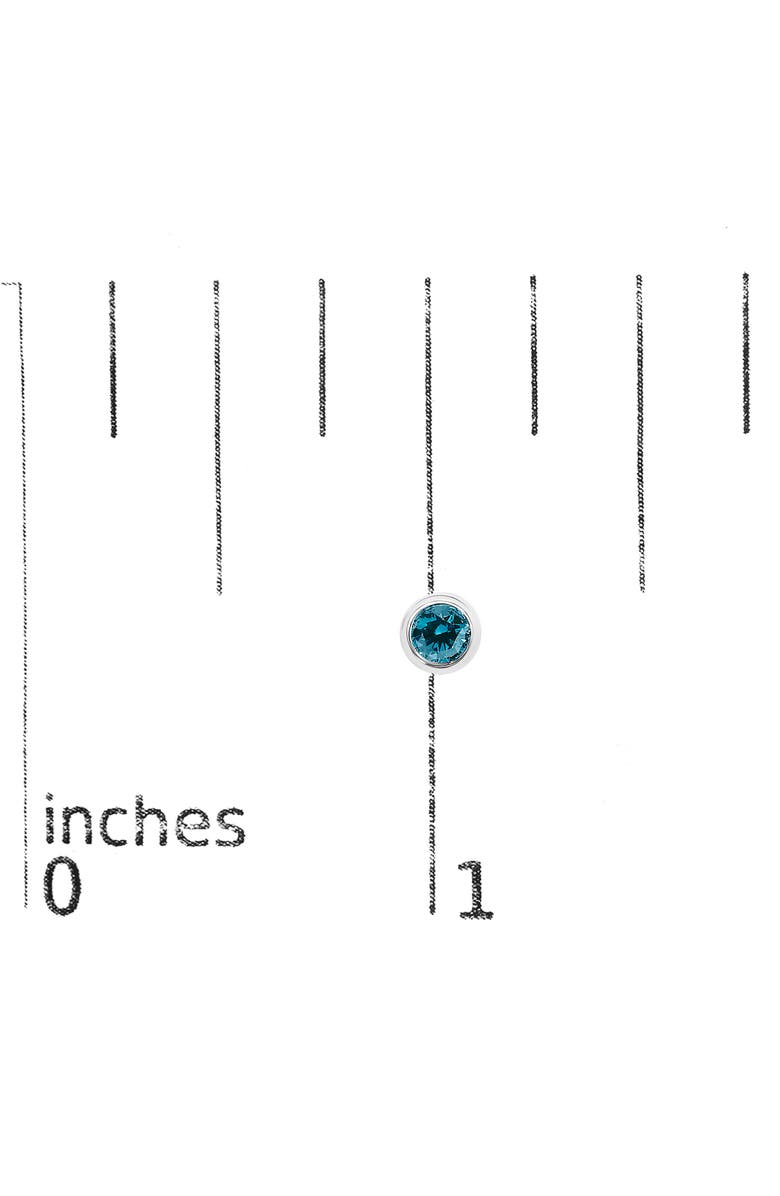 Haus of Brilliance 14K White Gold 1/2 Cttw Bezel Set Lab Grown Blue Diamond Solitaire Stud Earrings, Alternate, color, White Gold