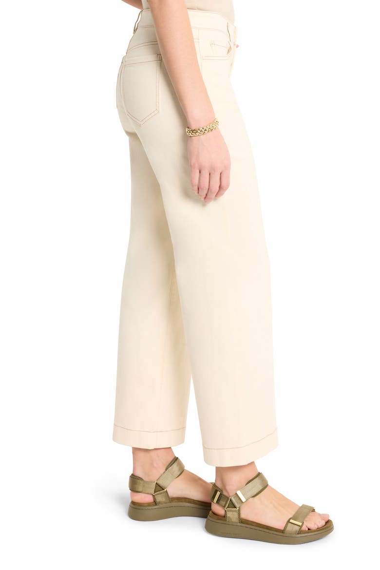 Exposed-Button Fly Ankle Wide Leg Jeans, Alternate, color, CANVAS