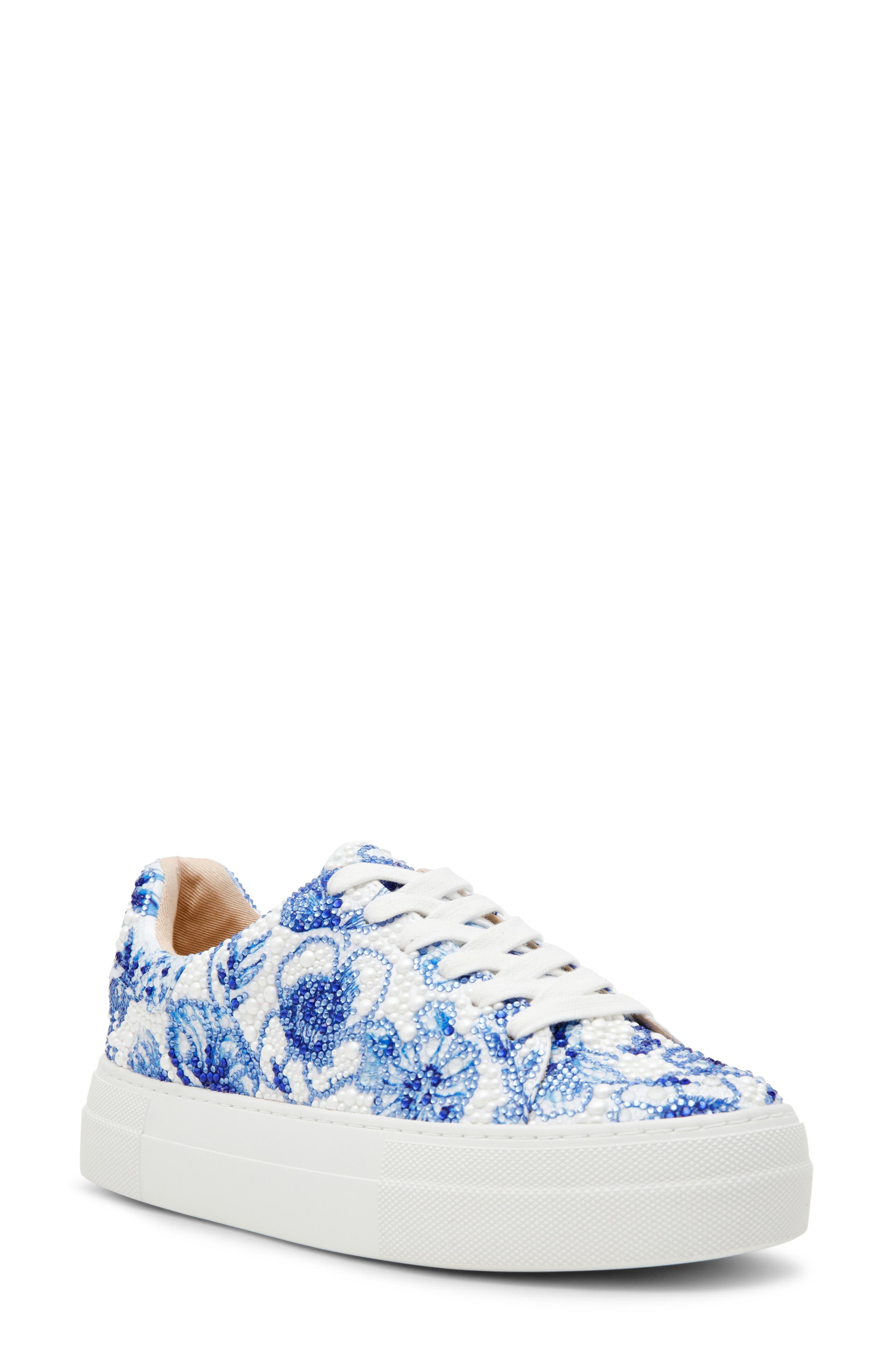 WHITE/ BLUE FLORAL