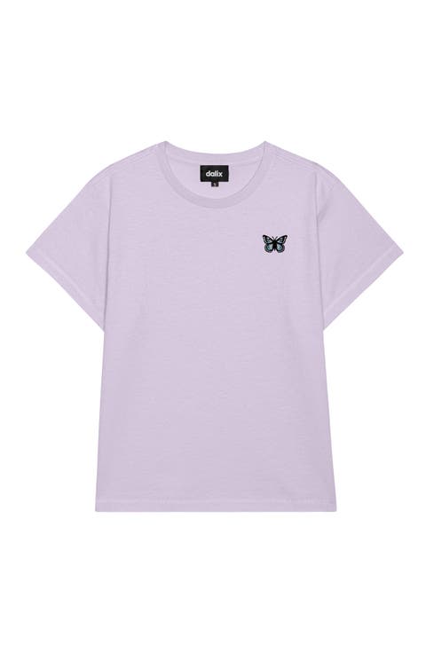 Womens Butterfly Lightweight High Waisted Tee