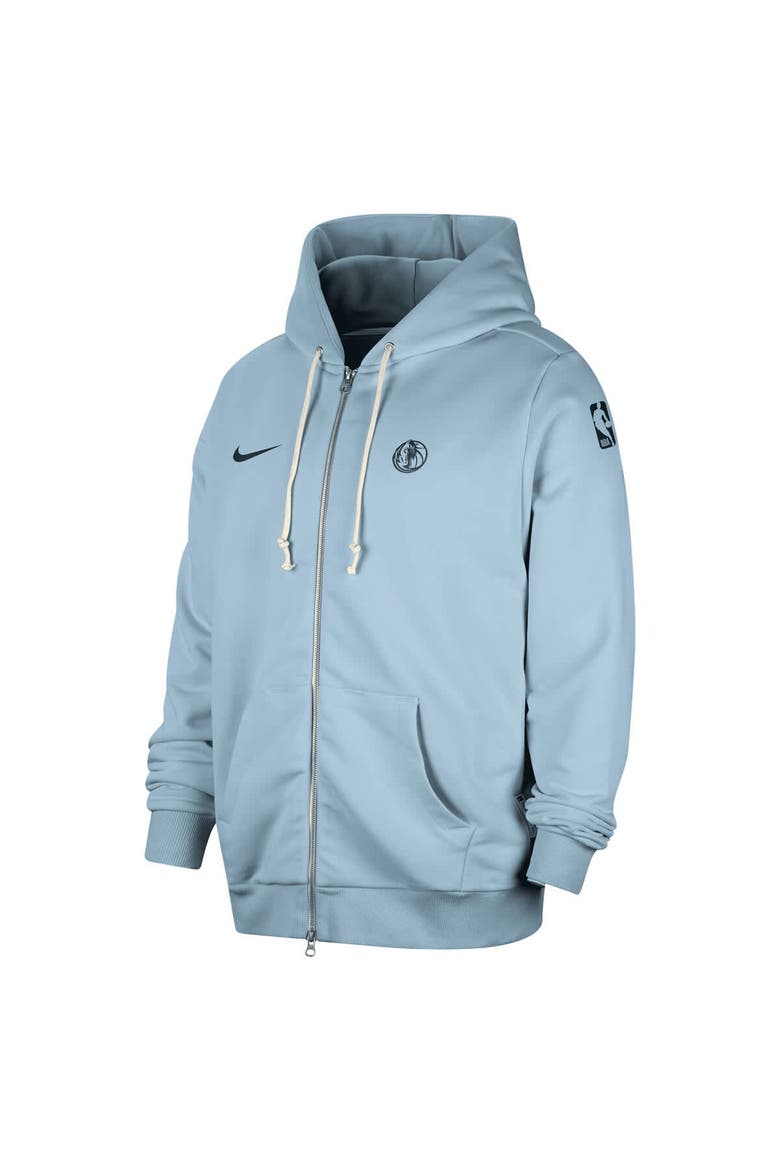 Men's Nike Light Blue Dallas Mavericks Authentic Standard Issue Full-Zip Hoodie Jacket, Alternate, color, Light Blue