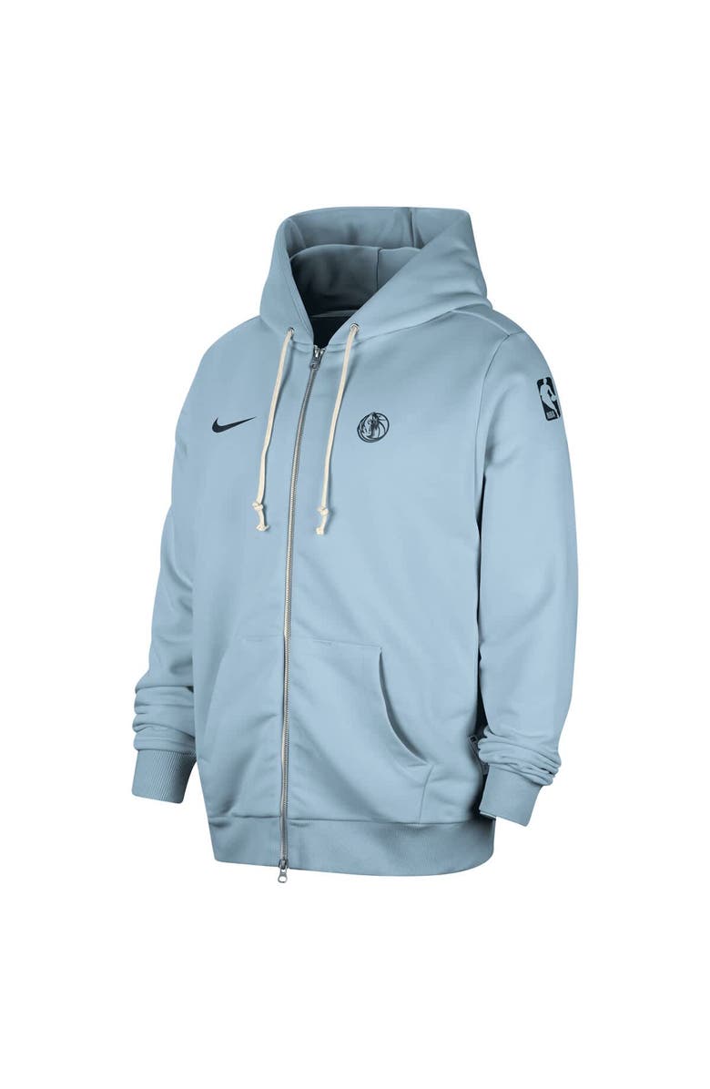 Nike Men's Nike Light Blue Dallas Mavericks Authentic Standard Issue Full-Zip Hoodie Jacket, Alternate, color, Light Blue