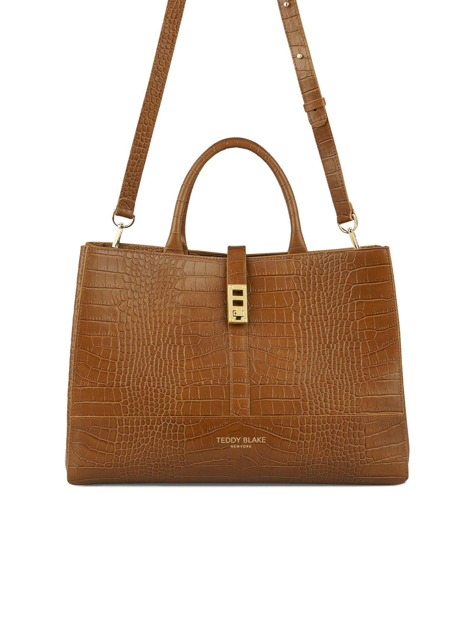 Teddy Blake Lola Croco 15", Alternate, color, Camel Brown