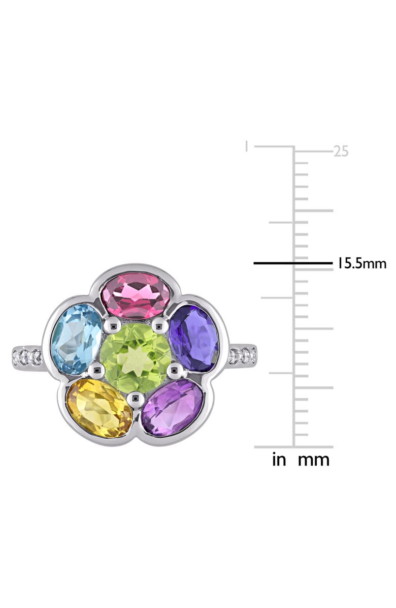 Julianna B. Multi-Gem & Diamond Floral Ring, Alternate, color, Sterling Silver