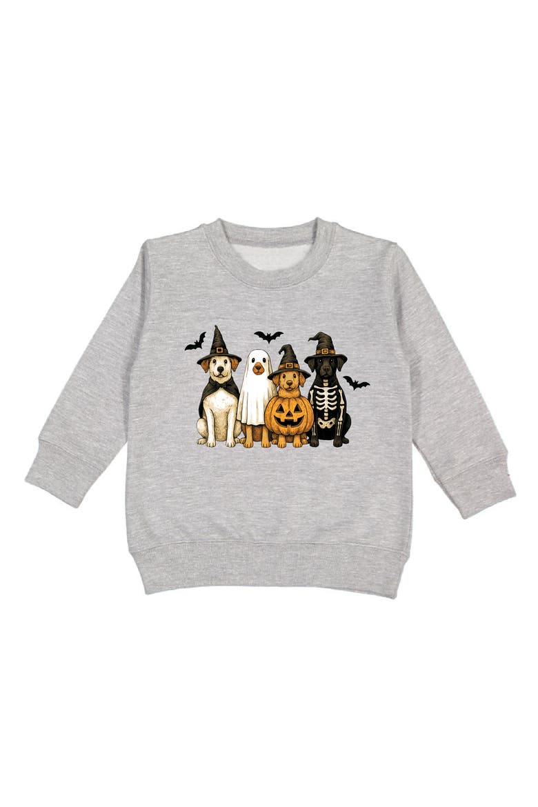 Halloween Puppies Sweatshirt, Main, color, Heather Grey