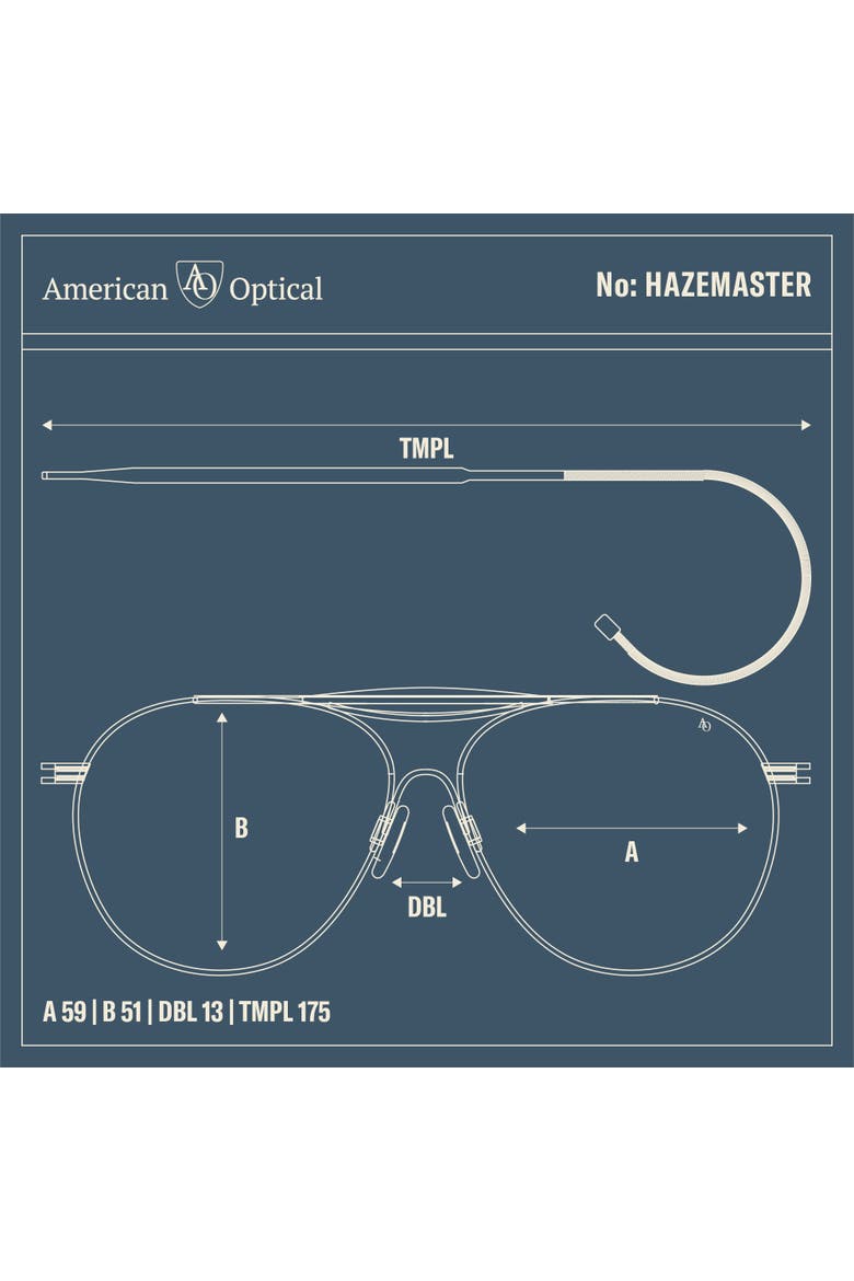 Hazemaster 59mm Aviator Nylon Non Polarized, Alternate, color, Pewter - GYN