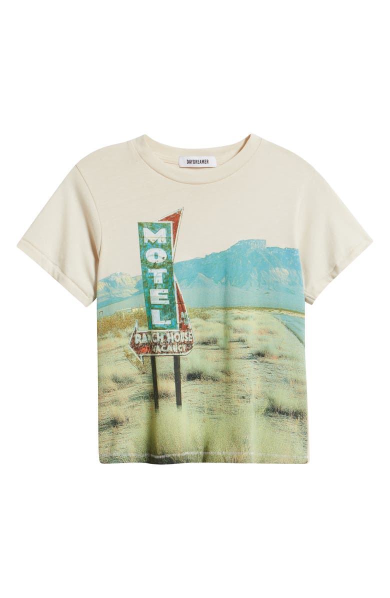 Daydreamer Ranch House Motel Cotton Graphic T-Shirt, Alternate, color, Green/ Dirty White