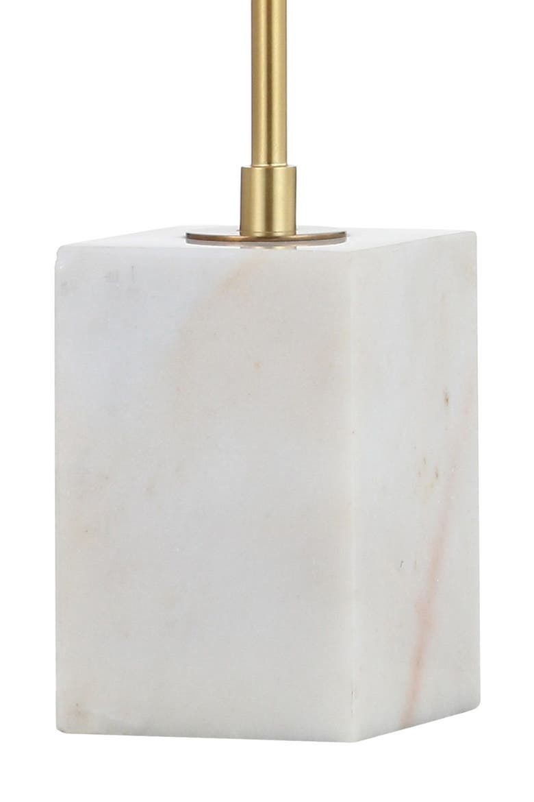 Ana 26" Gold Arched Metal with Marble Base LED Table Lamp, Brass Gold/White, Alternate, color, Brass Gold/White