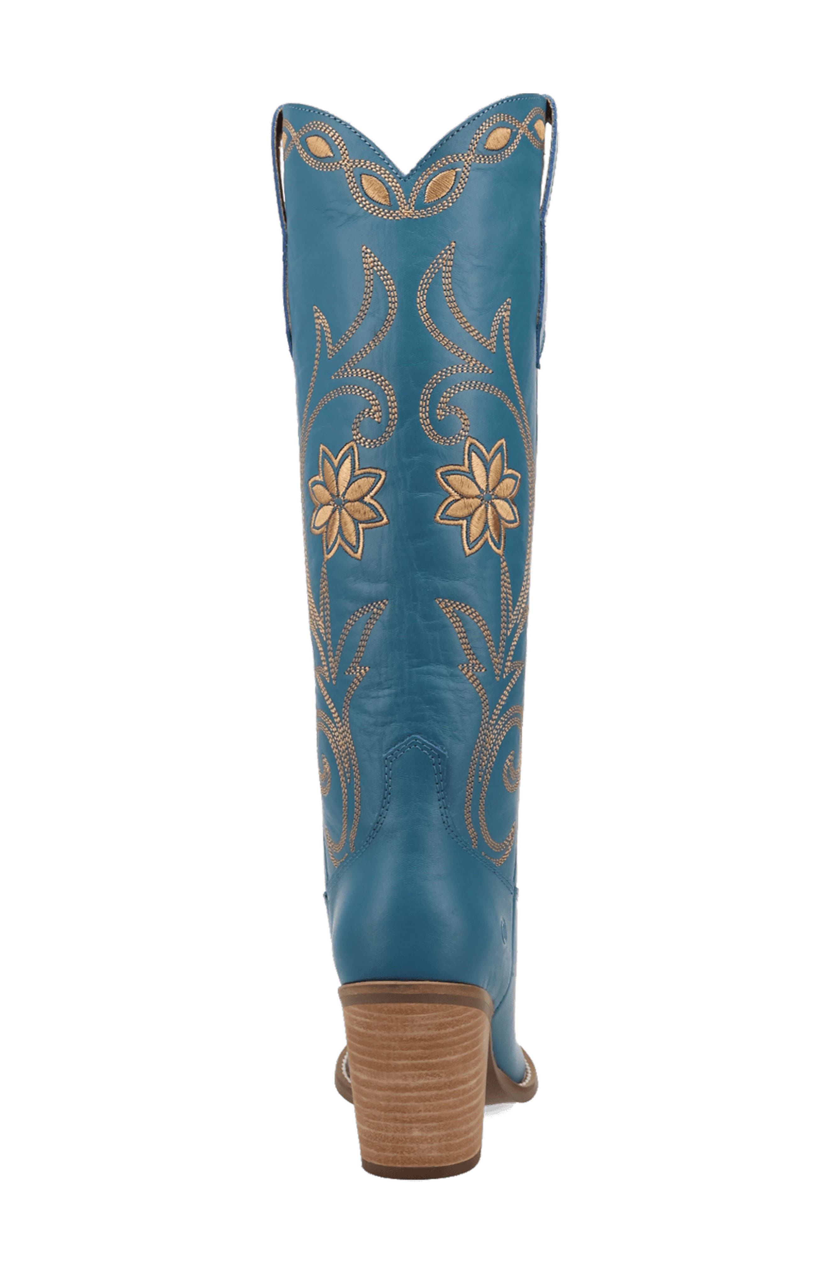 Miss Daisy Knee High Western Boot, Alternate, color, BLUE