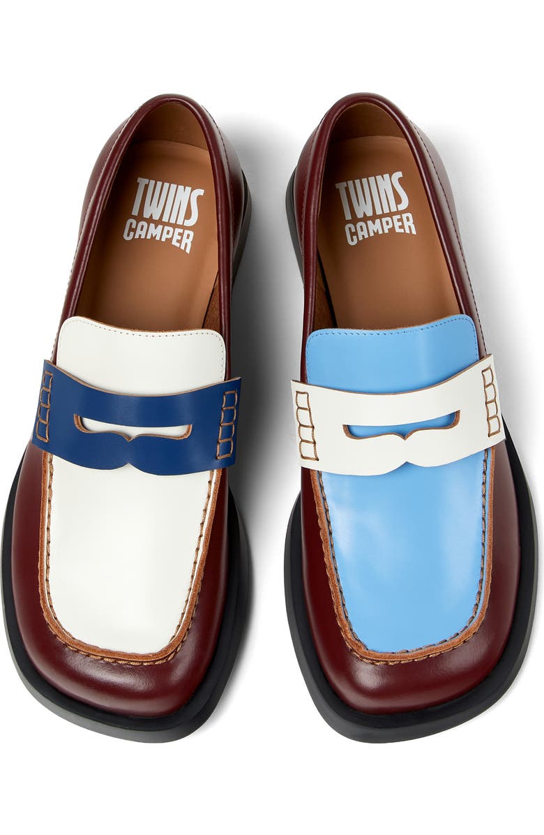 Camper Donna Twins Mismatch Penny Loafer, Alternate, color, Red - Assorted