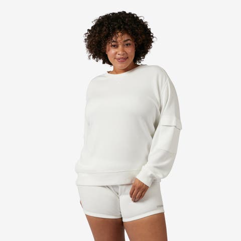 Modal Cloud Waffle Long Sleeve Cargo Crew