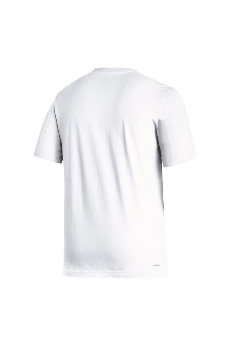 Men's adidas White Kansas Jayhawks Locker Lines Baseball Fresh T-Shirt, Alternate, color, White