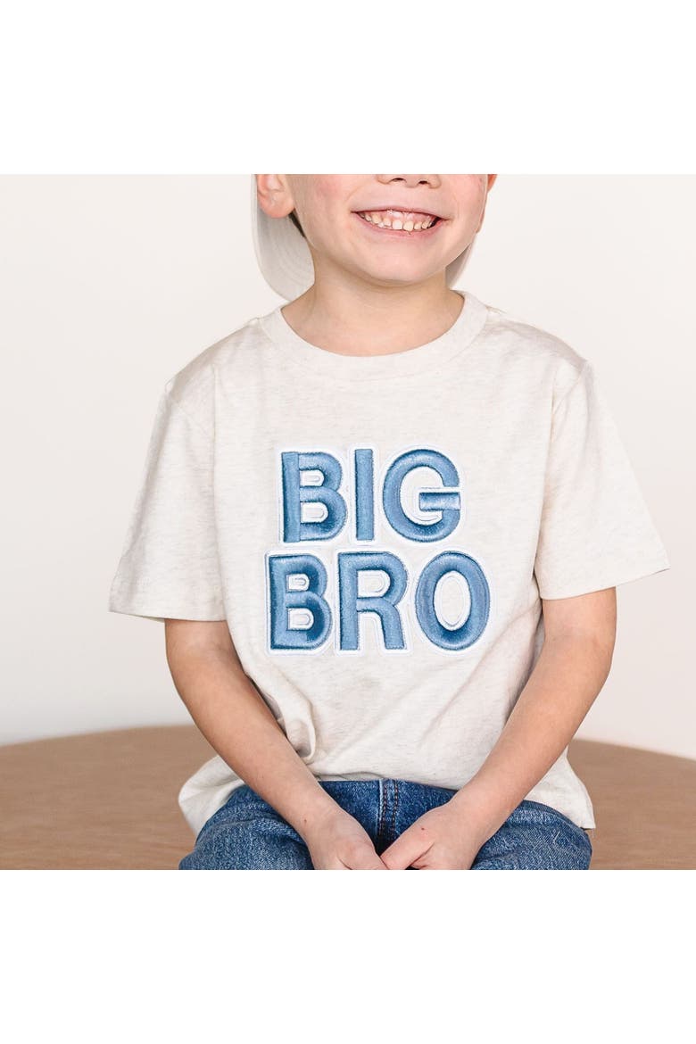 Big Bro Embroidered Patch Short Sleeve T-Shirt, Alternate, color, Natural Heather