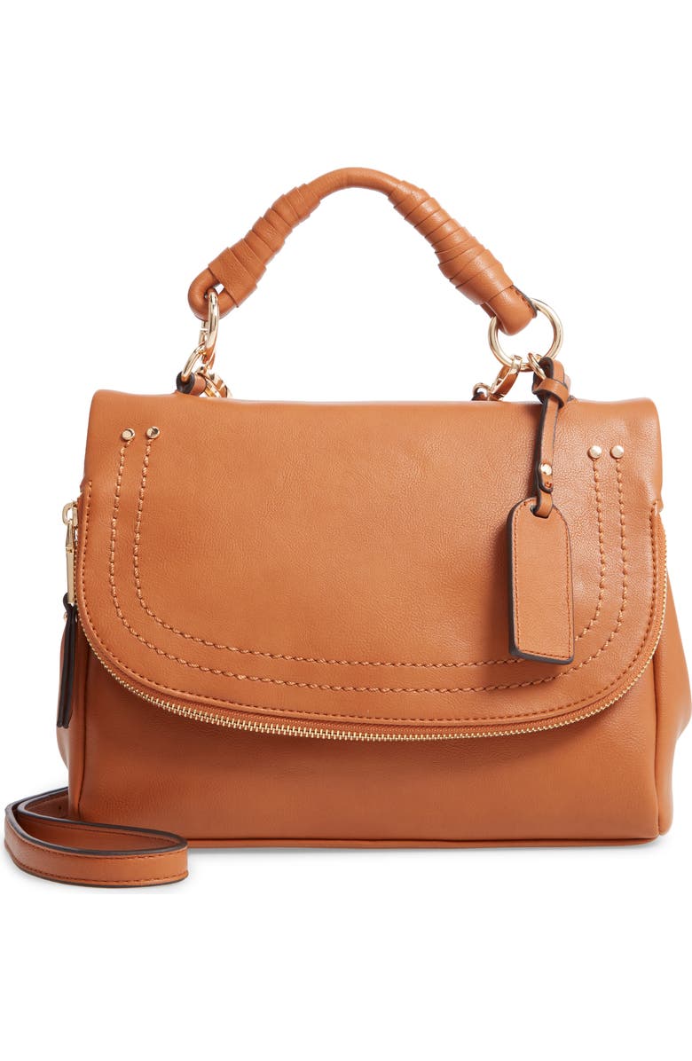 Sole Society Rubie Faux Leather Crossbody Bag, Main, color,