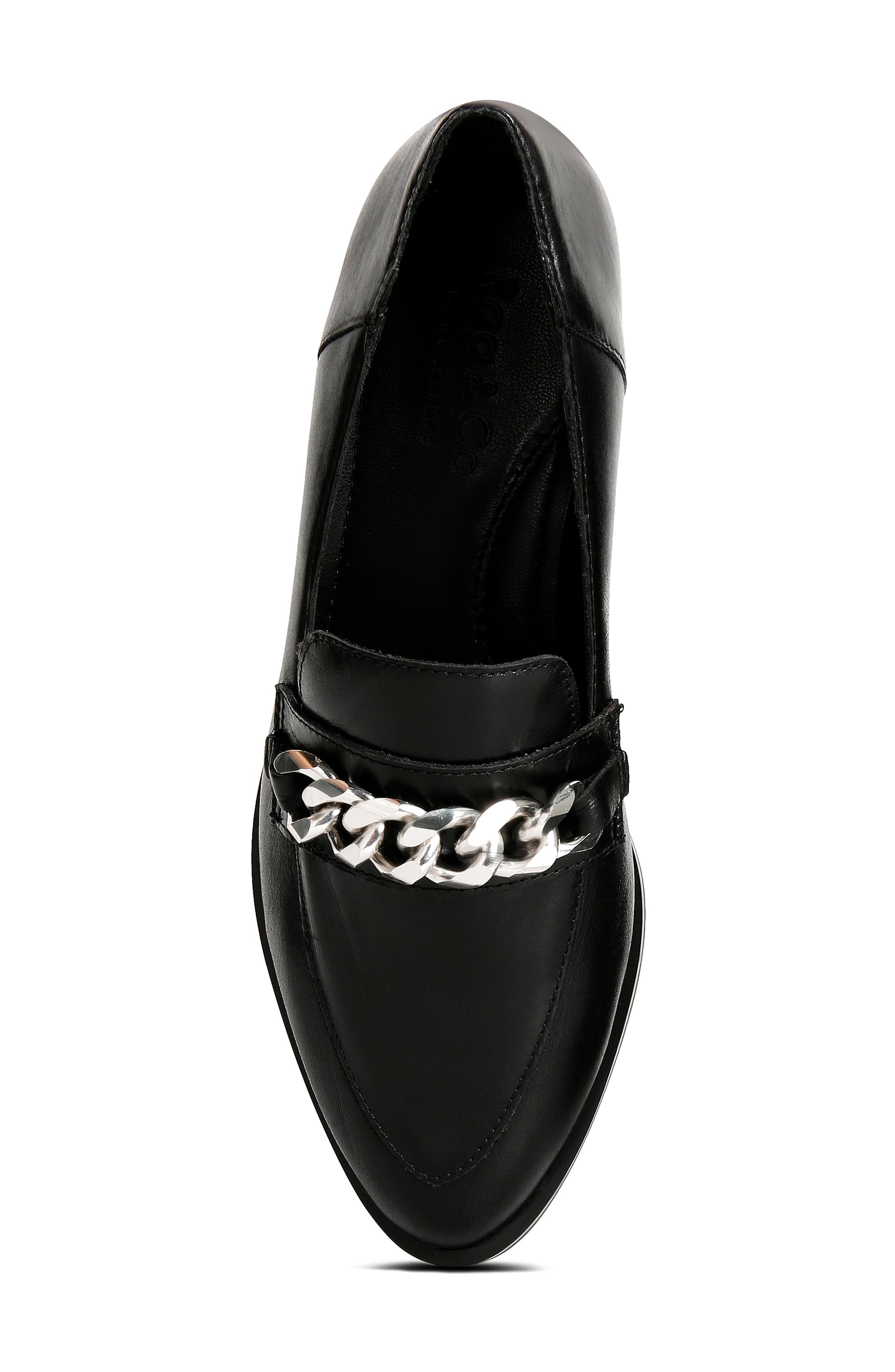 Rag & Co Pola Chain Bit Loafer, Alternate, color, Black