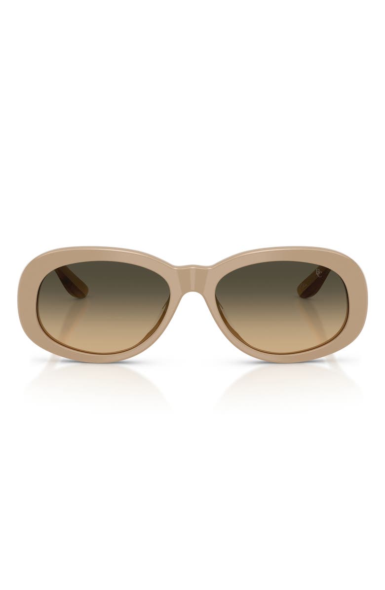 Brunello Cucinelli Claire 55mm Gradient Irregular Sunglasses, Main, color, Beige