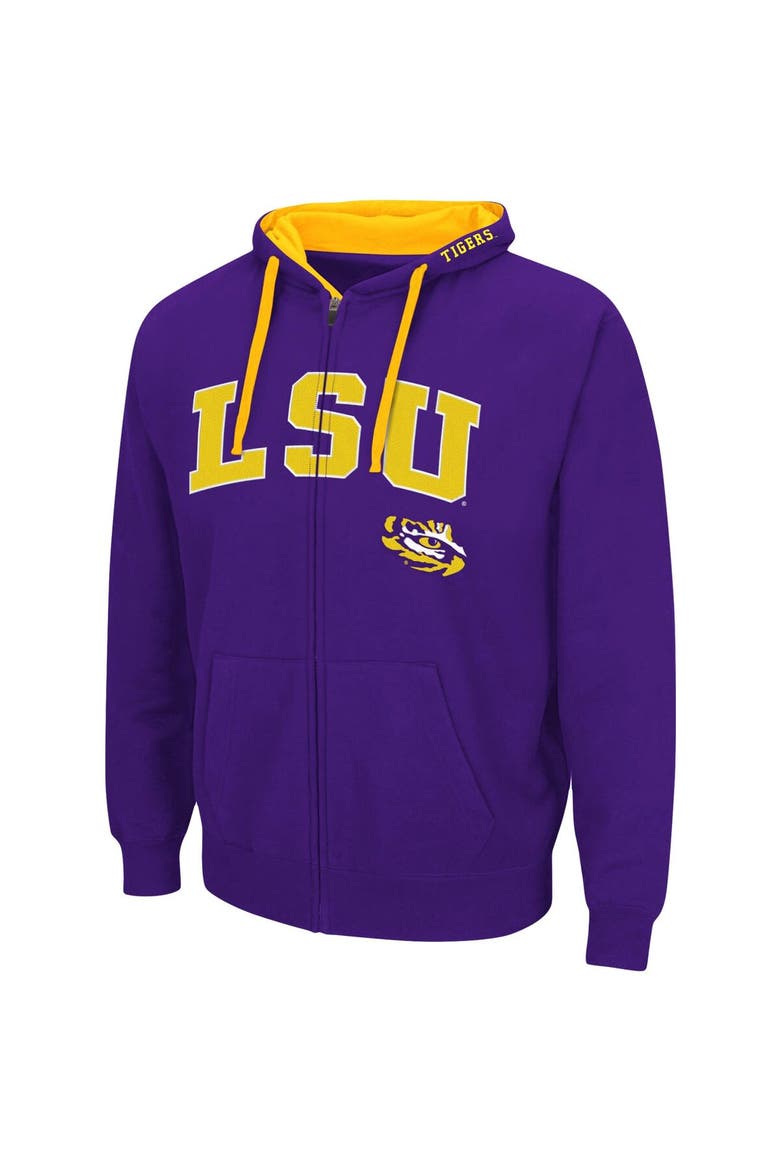 Men's Colosseum Purple LSU Tigers Big & Tall Full-Zip Hoodie, Alternate, color, Purple