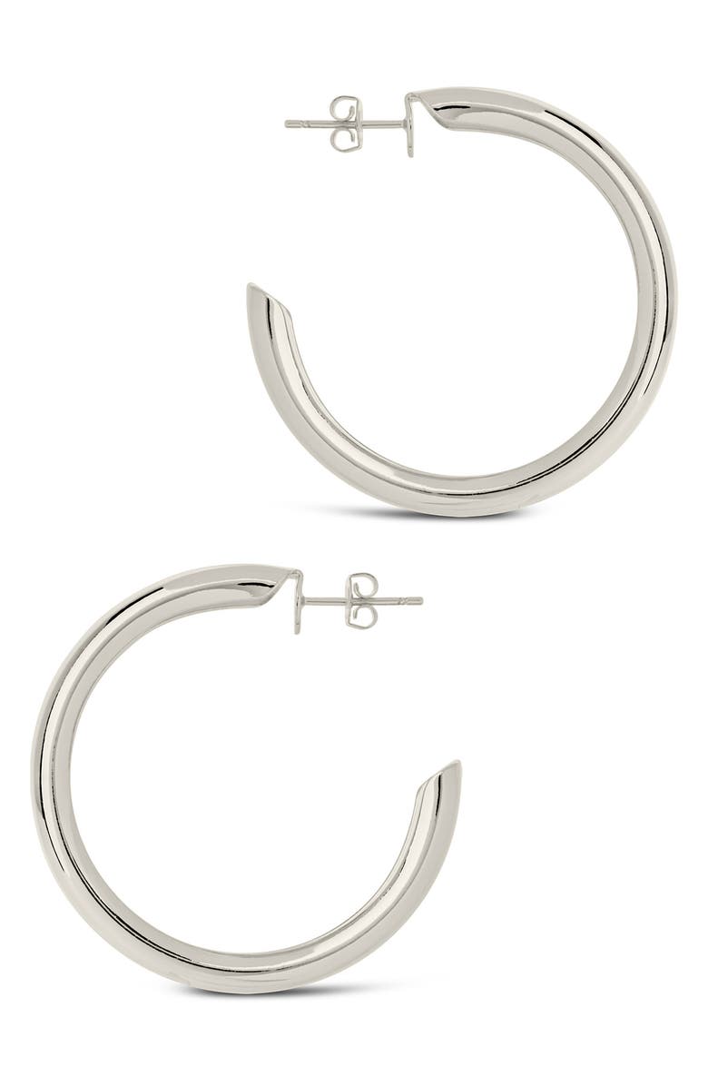 Sterling Forever Liviana Hoop Earrings, Alternate, color,