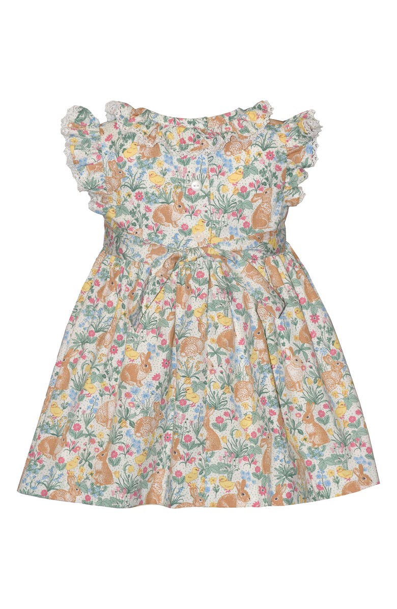 Iris & Ivy Kids' Bunny Smocked Waist Dress, Alternate, color, Sage