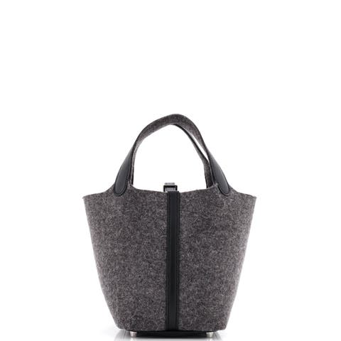 Picotin Lock Bag Felt with Leather PM