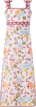 Marlo Kids Penelope Cotton Embroidered Maxi Dress