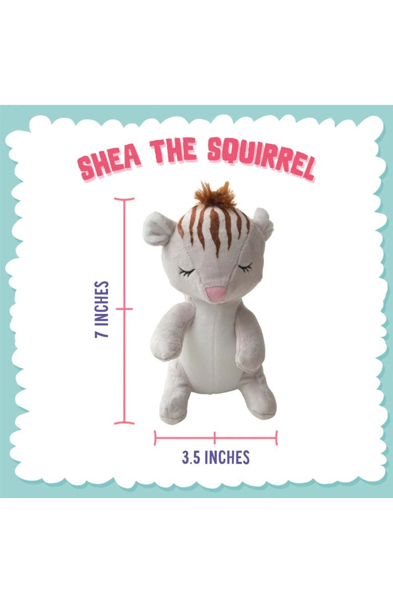 SnugArooz Shea the Squirrel, White and Brown Plush Dog Toy, Squeaks & Crinkles, Alternate, color, Multicolored