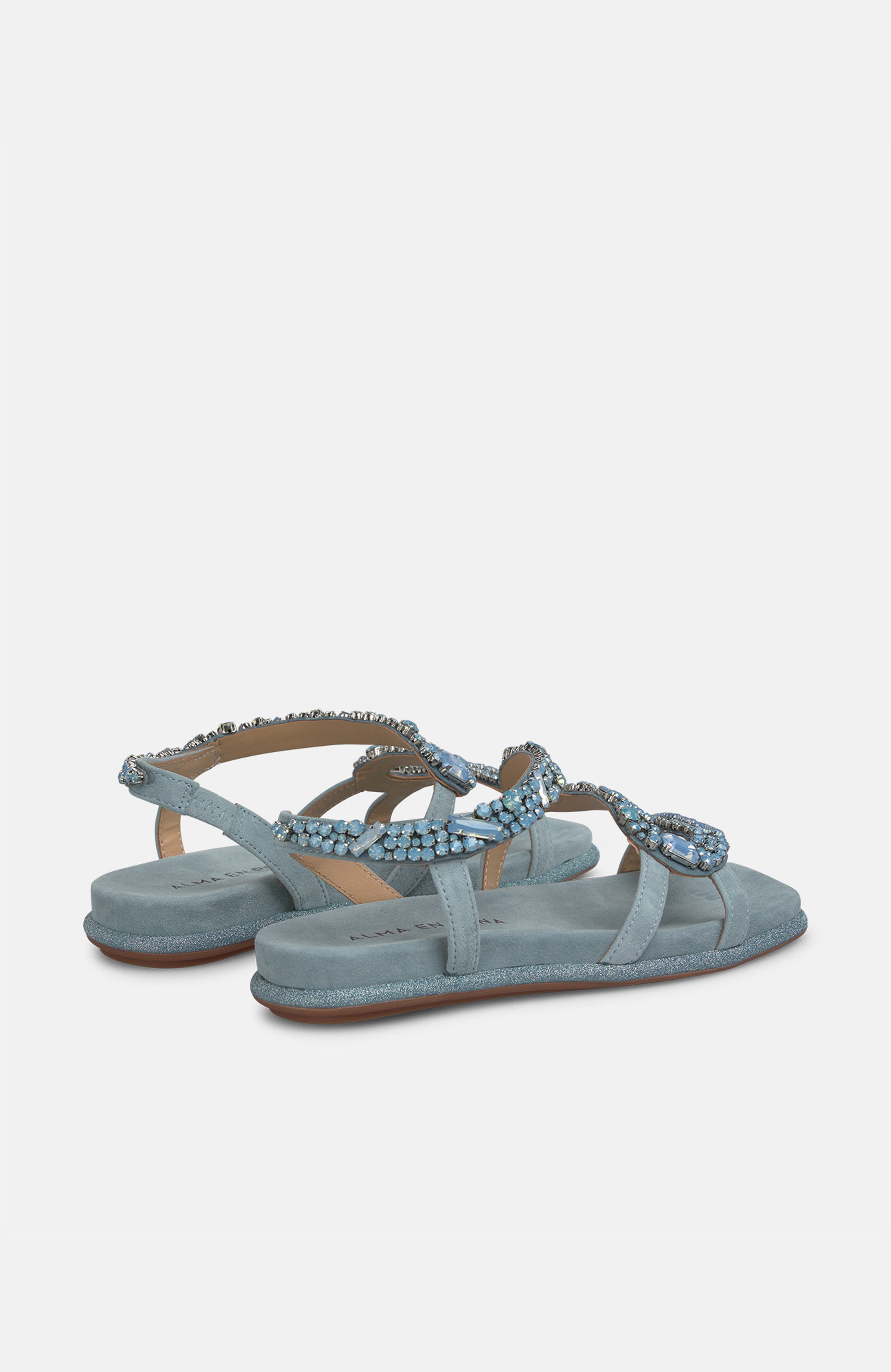 Snake Sandal Flat, Alternate, color, Blue
