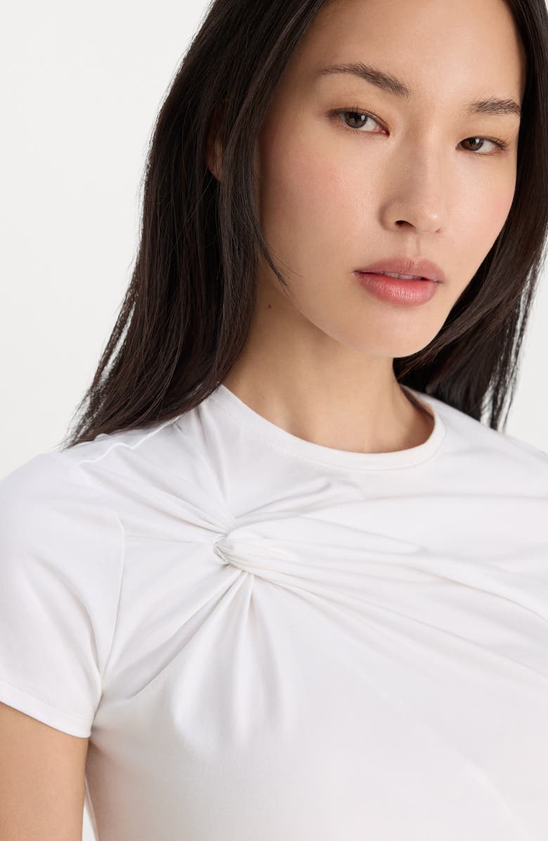 Good American Superstretch Twist T-Shirt, Alternate, color, White001