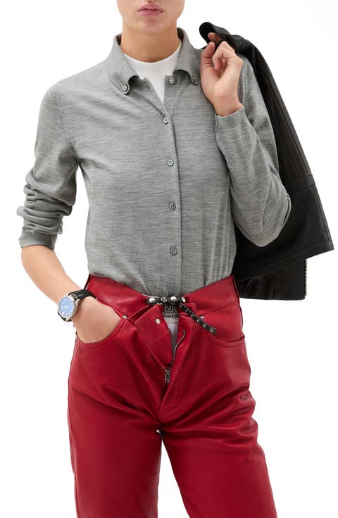 Virgin Wool Button-Down Cardigan