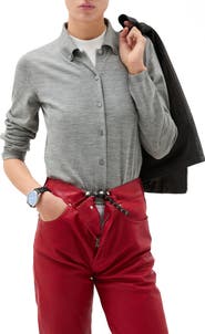 Versace Virgin Wool Button-Down Cardigan